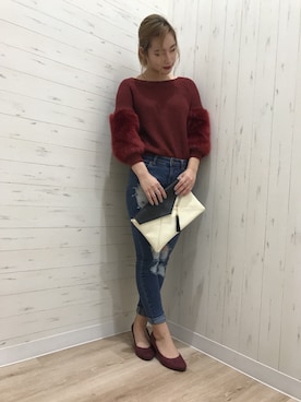「Janiss（ジャニス）のアイテム（トップス）」を使った、JANISS STAFFさん（レディース・160cm）の冬コーディネート