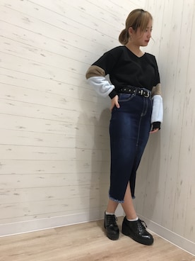 「Janiss（ジャニス）のアイテム」を使った、JANISS STAFFさん（レディース・160cm）の冬コーディネート