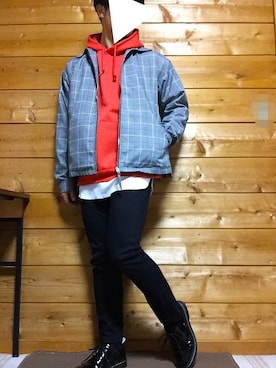 「RAGEBLUE（レイジブルー）のアイテム（その他アウター）」を使った、Kayさん（メンズ・163cm）の春コーディネート