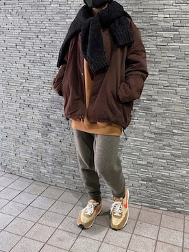 「STUSSY（ステューシー）のアイテム（その他アウター）」を使った、patumiさん（レディース・163cm）の冬コーディネート