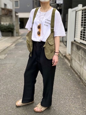 「US（アス）のアイテム」を使った、patumiさん（レディース・163cm）の夏コーディネート