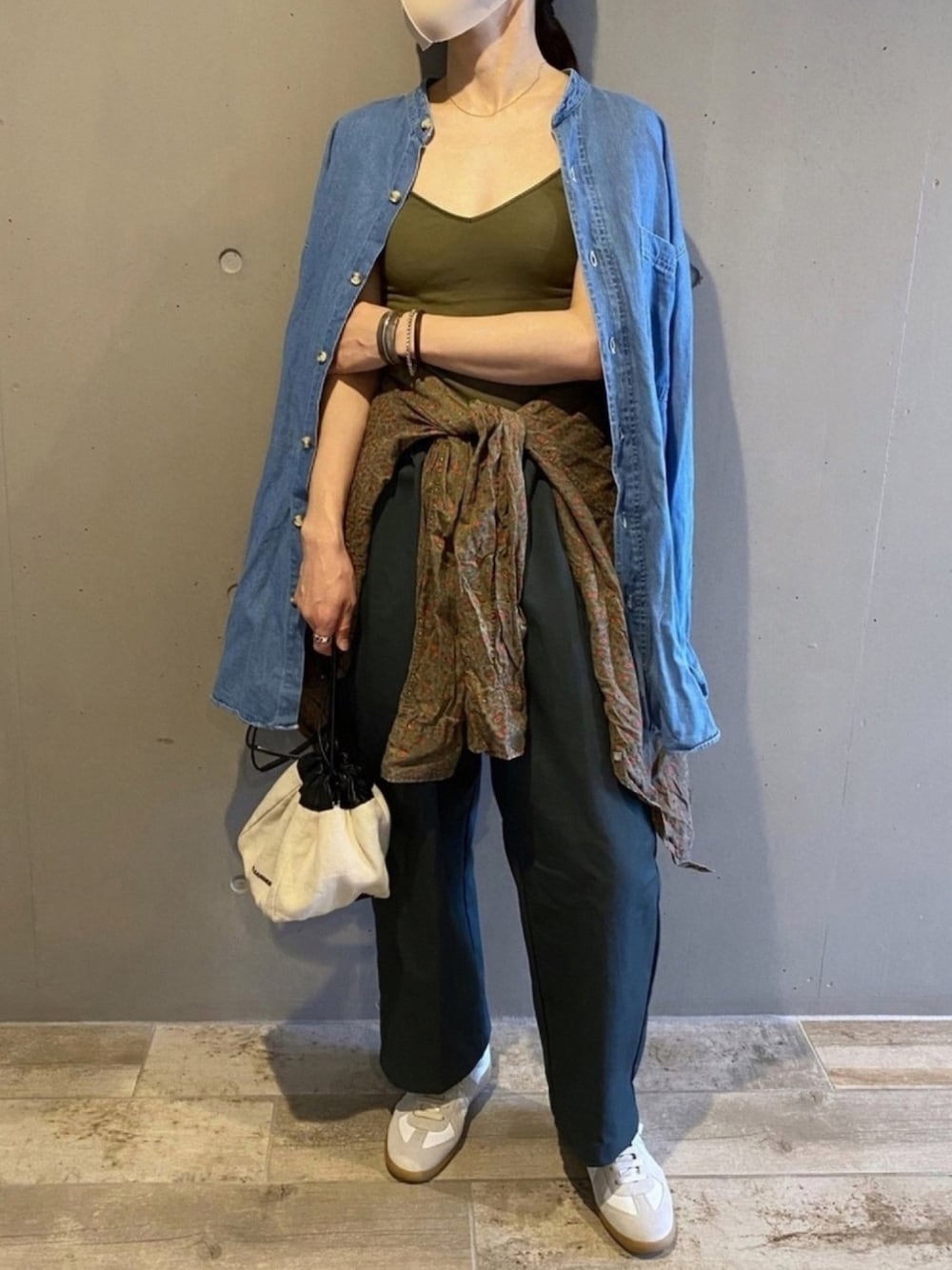 RED KAPのその他パンツ（グリーン系）を使った人気ファッション