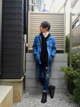 「Blundstone（ブランドストーン）のBlundstone/ブランドストーン　ｻｲﾄﾞｺﾞｱﾌﾞｰﾂ Men's（ブーツ）」を使った、たくやさん（メンズ・169cm）の冬コーディネート