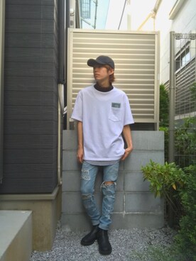 「Blundstone（ブランドストーン）のBlundstone/ブランドストーン　ｻｲﾄﾞｺﾞｱﾌﾞｰﾂ Men's（ブーツ）」を使った、たくやさん（メンズ・169cm）の春コーディネート