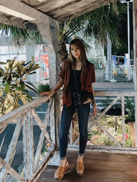 「H&M（エイチ・アンド・エム）のアイテム（バッグ）」を使った、yukino さん（レディース・164cm）の夏コーディネート