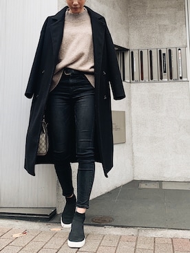 「GUCCI（グッチ）のアイテム（バッグ）」を使った、yukino さん（レディース・164cm）の冬コーディネート