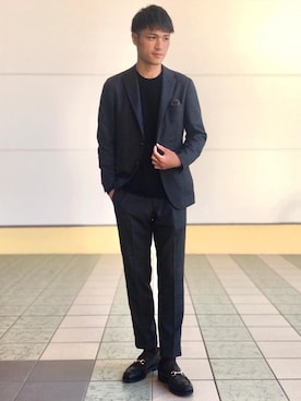 中西晴彦さん(メンズ・180cm)の秋コーディネート