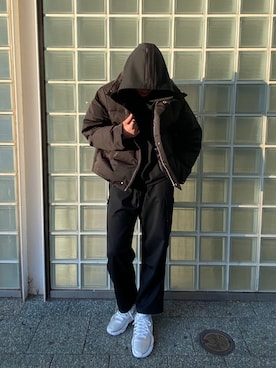 「Lui's（ルイス）のアイテム（ダウンジャケット/コート）」を使った、松本 幸さん（メンズ・180cm）の冬コーディネート