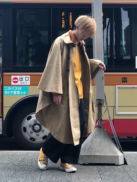 「Casely-Hayford（ケイスリーヘイフォード）のアイテム」を使った、松本 幸さん（メンズ・180cm）の春コーディネート