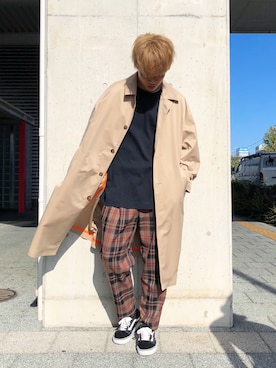 「CLANE（クラネ）のアイテム（ジャケット/アウター）」を使った、松本 幸さん（メンズ・180cm）の春コーディネート