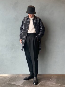 「QASIMI （カシミ）のアイテム」を使った、松本 幸さん（メンズ・180cm）の秋コーディネート