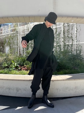 「Ground Y（グラウンドワイ）のアイテム」を使った、松本 幸さん（メンズ・180cm）の春コーディネート
