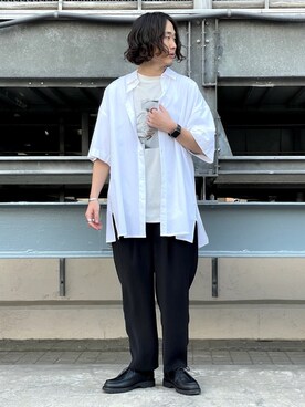 「KLEMAN（クレマン）のアイテム（ブーツ）」を使った、松本 幸さん（メンズ・180cm）の春コーディネート