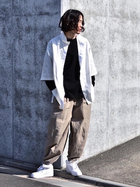 「Y-3(ワイスリー)のアイテム」を使った、松本 幸さん(メンズ・180cm)の春コーディネート