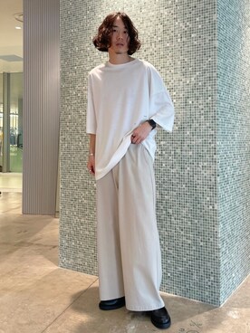 「Lui's（ルイス）のアイテム（シューズ）」を使った、松本 幸さん（メンズ・180cm）の夏コーディネート
