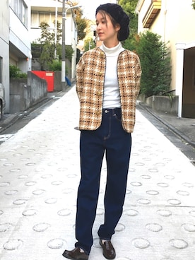 「I am I in fact...（アイアムアイインファクト）のアイテム（ブルゾン）」を使った、I am I ONEROOMさん（レディース・168cm）の秋コーディネート