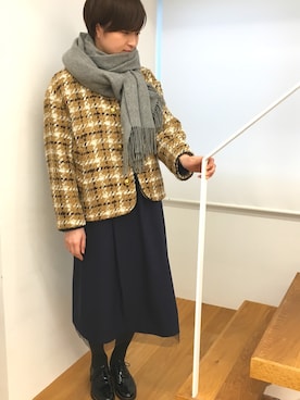 「I am I in fact...（アイアムアイインファクト）のアイテム（ブルゾン）」を使った、I am I ONEROOMさん（レディース・163cm）の秋コーディネート