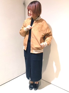 「I am I in fact...（アイアムアイインファクト）のアイテム（ジャケット/アウター）」を使った、I am I ONEROOMさん（レディース・159cm）の冬コーディネート