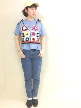 「ニットビスチェ」｜I am I ONEROOMさん（レディース・159cm）の春コーディネート