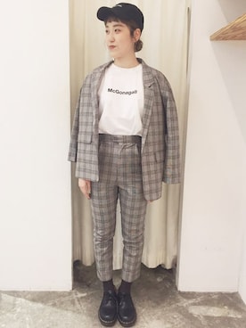 「I am I in fact...（アイアムアイインファクト）のアイテム（ジャケット/アウター）」を使った、I am I ONEROOMさん（レディース・160cm）の春コーディネート