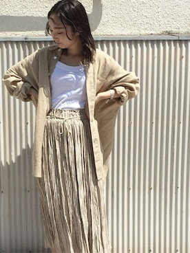 「YEAR FEW OF MY FAVORITE THINGS（イヤーフューオブマイフェイバリットシングス）のアイテム」を使った、I am I ONEROOMさん（レディース・152cm）の夏コーディネート