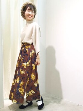 「YEAR FEW OF MY FAVORITE THINGS（イヤーフューオブマイフェイバリットシングス）のアイテム」を使った、I am I ONEROOMさん（レディース・157cm）の秋コーディネート
