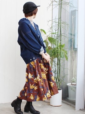「I am I in fact...（アイアムアイインファクト）のアイテム（ジャケット/アウター）」を使った、I am I ONEROOMさん（レディース・163cm）の秋コーディネート
