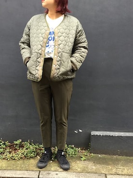 「I am I in fact...（アイアムアイインファクト）のアイテム（ジャケット/アウター）」を使った、I am I ONEROOMさん（レディース・166cm）の冬コーディネート