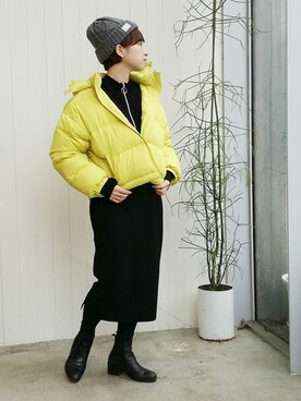 「I am I in fact...（アイアムアイインファクト）のアイテム（ジャケット/アウター）」を使った、I am I ONEROOMさん（レディース・164cm）の冬コーディネート
