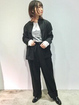 「I am I in fact...（アイアムアイインファクト）のアイテム（その他アウター）」を使った、I am I ONEROOMさん（レディース・158cm）の冬コーディネート