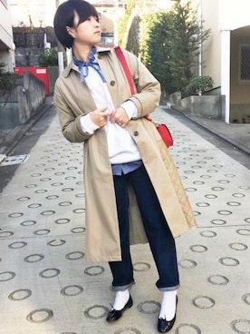 「スウェット×シャツ」｜「アイテム（ジャケット/アウター）」を使った、I am I ONEROOMさん（レディース・164cm）の冬コーディネート