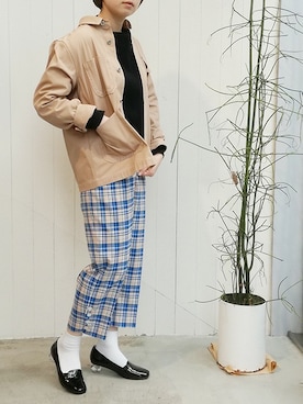 「I am I in fact...（アイアムアイインファクト）のアイテム（ジャケット/アウター）」を使った、I am I ONEROOMさん（レディース・164cm）の春コーディネート