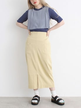 「YEAR FEW OF MY FAVORITE THINGS（イヤーフューオブマイフェイバリットシングス）のアイテム」を使った、I am I ONEROOMさん（レディース・159cm）の夏コーディネート