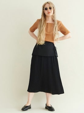 「YEAR FEW OF MY FAVORITE THINGS（イヤーフューオブマイフェイバリットシングス）のアイテム」を使った、I am I ONEROOMさん（レディース・159cm）の夏コーディネート