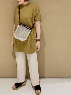 「YEAR FEW OF MY FAVORITE THINGS（イヤーフューオブマイフェイバリットシングス）のアイテム」を使った、I am I ONEROOMさん（レディース・166cm）の夏コーディネート