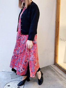 「レッド」｜「アイテム（ブルゾン）」を使った、I am I ONEROOMさん（レディース・160cm）の秋コーディネート