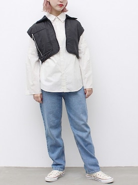 「I am I in fact...（アイアムアイインファクト）のアイテム（ジャケット/アウター）」を使った、I am I ONEROOMさん（レディース・159cm）の冬コーディネート