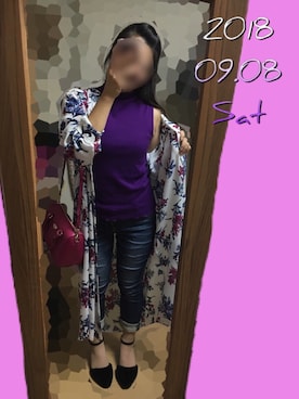 「JEANASIS（ジーナシス）のシャツワンピース/743980 （ワンピース）」を使った、Bさん（レディース・152cm）の秋コーディネート