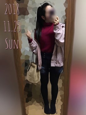 「grove（グローブ）のアイテム（その他アウター）」を使った、Bさん（レディース・152cm）の秋コーディネート