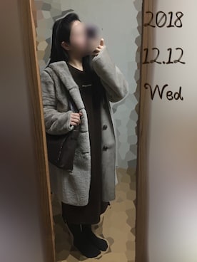 「grove（グローブ）のアイテム（その他アウター）」を使った、Bさん（レディース・152cm）の冬コーディネート