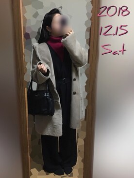 「grove（グローブ）のアイテム（その他アウター）」を使った、Bさん（レディース・152cm）の冬コーディネート