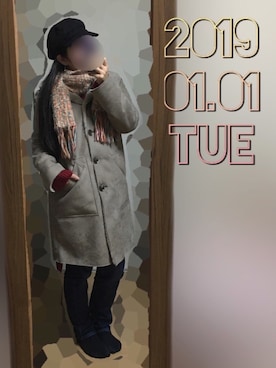 「grove（グローブ）のアイテム（その他アウター）」を使った、Bさん（レディース・152cm）の冬コーディネート