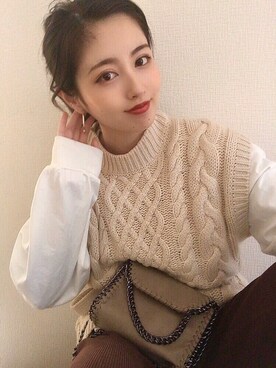 「JEANASIS（ジーナシス）のシャツテイルBIGロンT/826709（Tシャツ/カットソー）」を使った、yorisa さん（レディース・163cm）の冬コーディネート