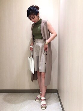 「キュロット」｜「アイテム（その他）」を使った、yorisa さん（レディース・163cm）の春コーディネート