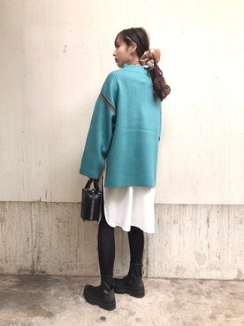 「シュシュ」｜「アイテム（その他）」を使った、yorisa さん（レディース・163cm）の冬コーディネート