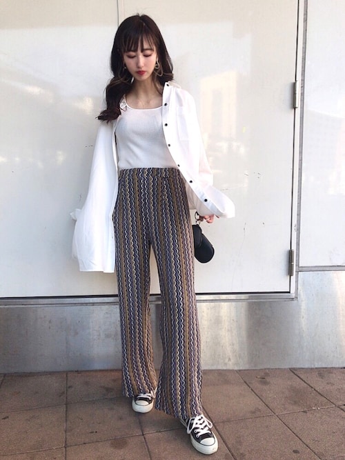 JEANASIS（ジーナシス）の「マルチストライプジャガードパンツ