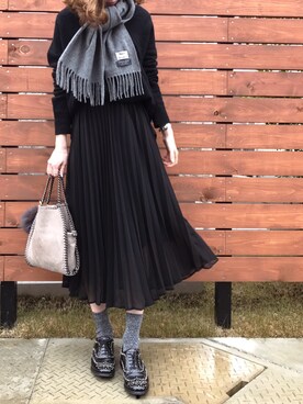 「MARCO BIANCHINI（マルコビアンチーニ）のアイテム」を使った、ukapiさん（レディース・158cm）の冬コーディネート