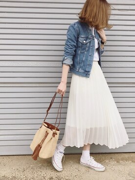 「Acne Studios（アクネストゥディオズ）のアイテム（ジャケット/アウター）」を使った、ukapiさん（レディース・158cm）の春コーディネート