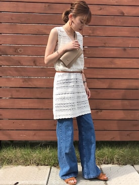 「Rouje（ルージュ）のアイテム」を使った、ukapiさん（レディース・158cm）の夏コーディネート