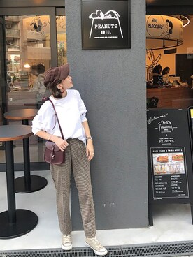 「URBAN RESEARCH Sonny Label（アーバンリサーチサニーレーベル）のアイテム（帽子）」を使った、ukapiさん（レディース・158cm）の秋コーディネート